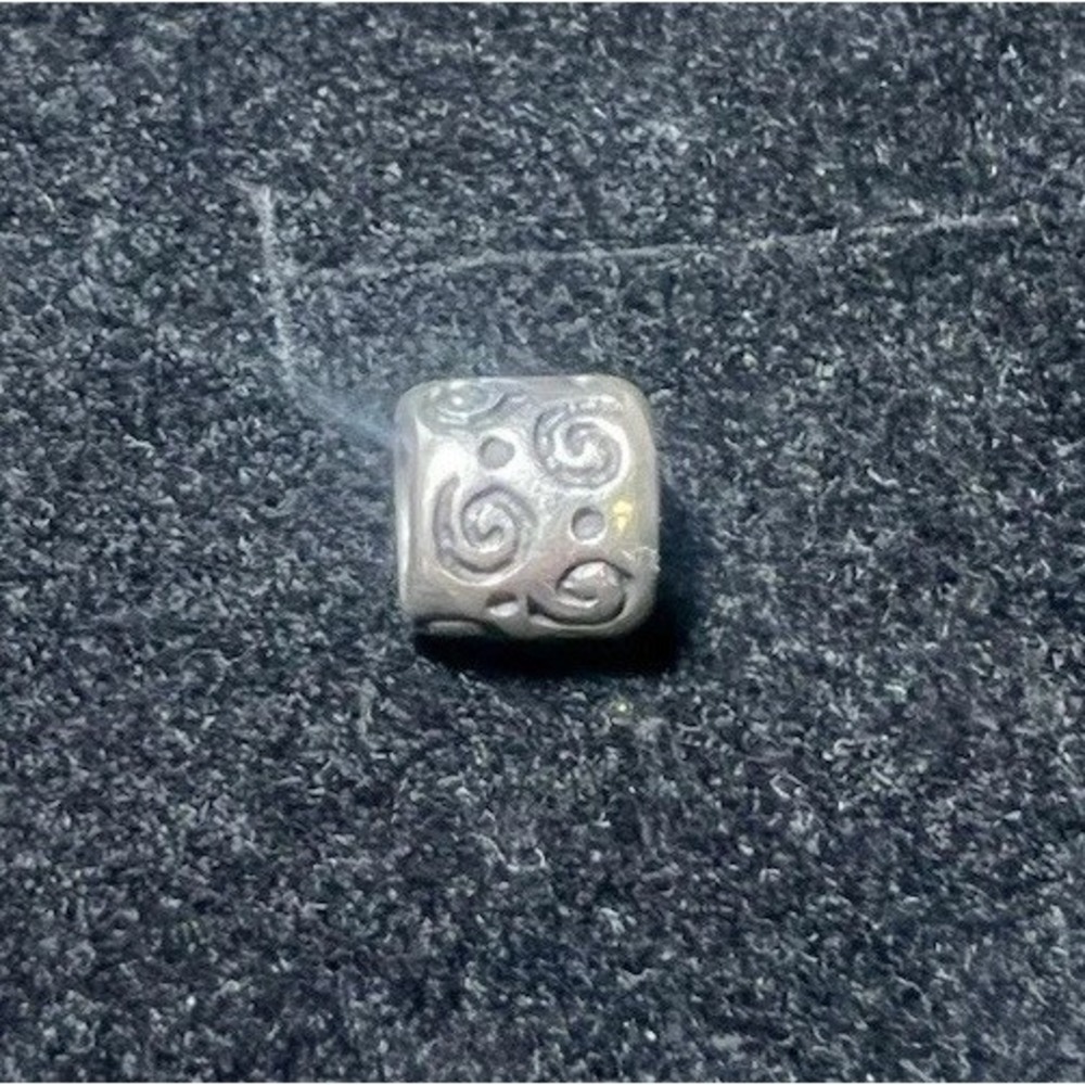 Pandora Sterling Silver ALE Swirls & Dots Charm Bead 790124 - Retired/Authentic